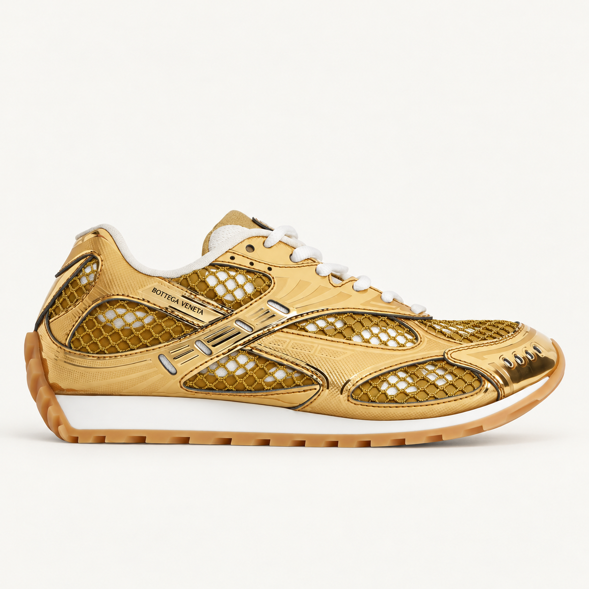 Bottega Veneta Orbit — Gold / White