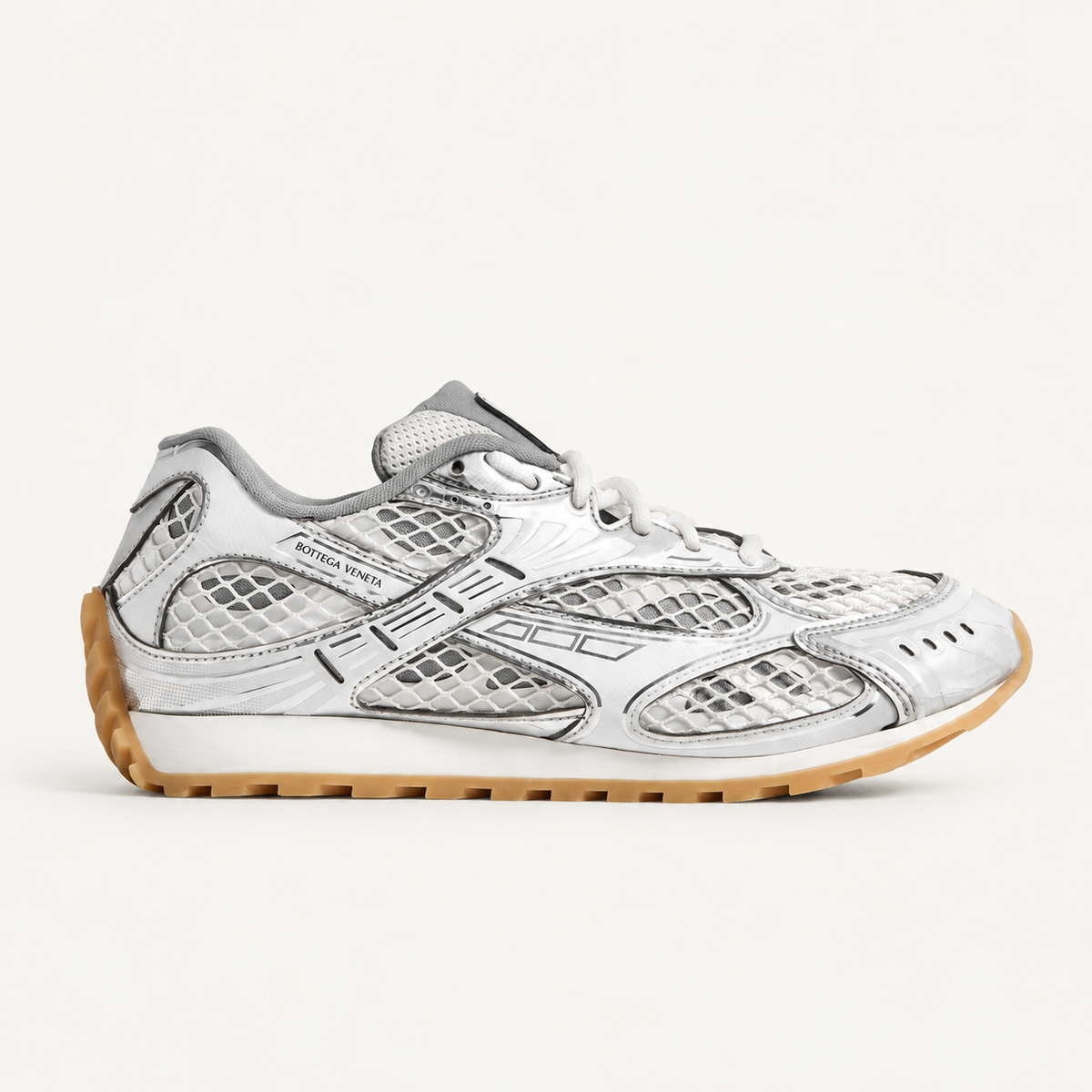 Bottega Veneta Orbit — Silver / White